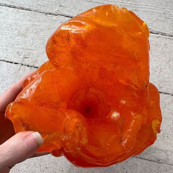 Vintage MCM Acrylic Abstract Form Candle Holder - Picture 8 of 9